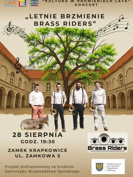 Brass Riders zagrają na Zamku w Krapkowicach – letni koncert już 28 sierpnia