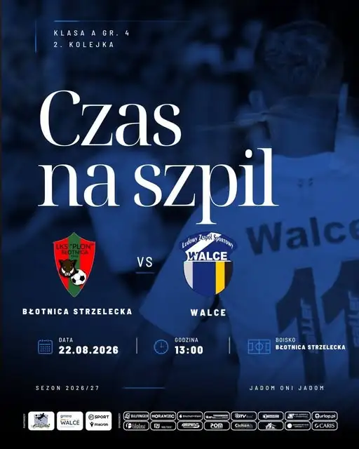 LZS Walce zagra na wyjeździe z LKS Plon Błotnica Strzelecka w 2. kolejce