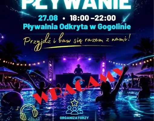 Nocne pływanie w Gogolinie: ostatnia taka impreza w tym sezonie już w czwartek