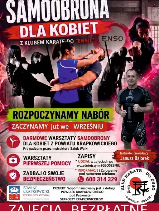 Ruszają bezpłatne zajęcia samoobrony dla kobiet w powiecie krapkowickim