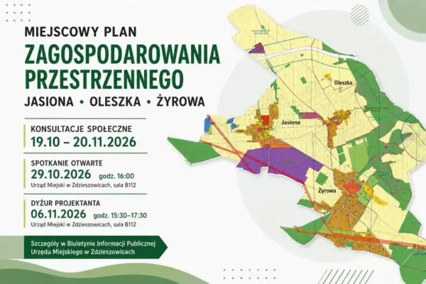 Konsultacje społeczne w sprawie planu zagospodarowania wsi Żyrowa, Jasiona i Oleszka