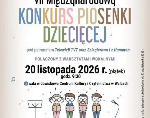 VII Międzynarodowy Konkurs Piosenki Dziecięcej w Walcach – zapisy trwają