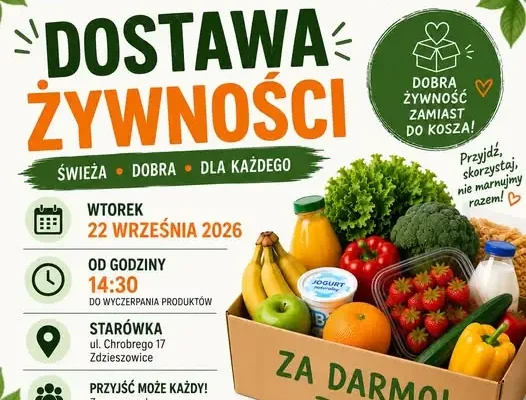 Dziś w Zdzieszowicach bezpłatna żywność z Banku Żywności
