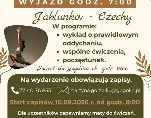 Wyjazd z Gogolina na jogę do Jabłonkowa – zapisy od 10 września