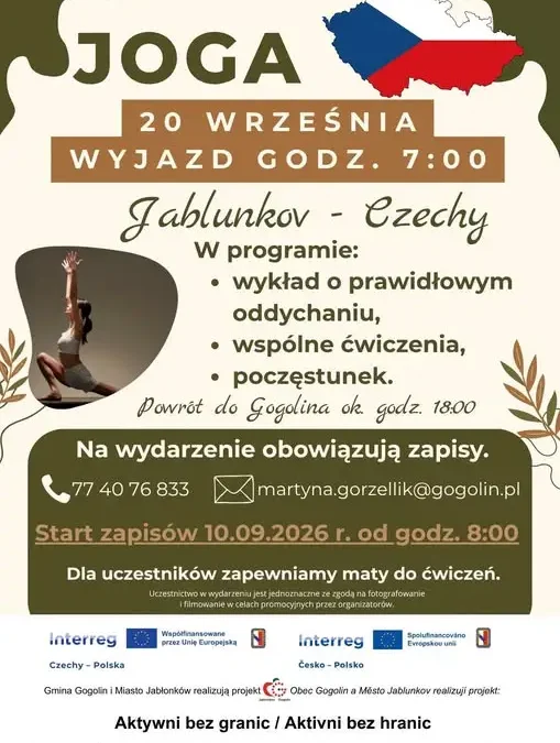 Wyjazd z Gogolina na jogę do Jabłonkowa – zapisy od 10 września