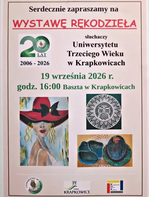 XX-lecie Uniwersytetu Trzeciego Wieku w Krapkowicach – wystawa rękodzieła w Baszcie