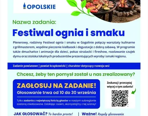 Gogolin walczy o festiwal ognia i smaku. Trwa głosowanie w Marszałkowskim Budżecie Obywatelskim