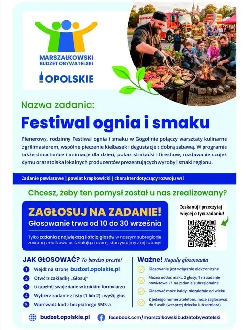 Gogolin walczy o festiwal ognia i smaku. Trwa głosowanie w Marszałkowskim Budżecie Obywatelskim