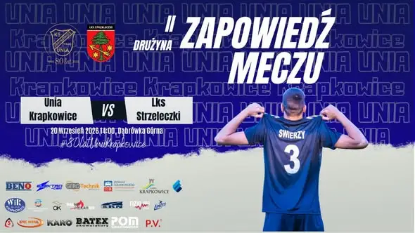 Weekend pełen meczów u siebie. KS Unia Krapkowice gra w sobotę i niedzielę
