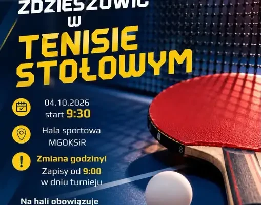 Grand Prix Zdzieszowic w tenisie stołowym – zapisy na nową edycję