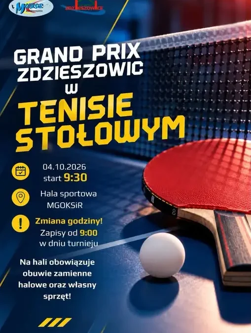 Grand Prix Zdzieszowic w tenisie stołowym – zapisy na nową edycję