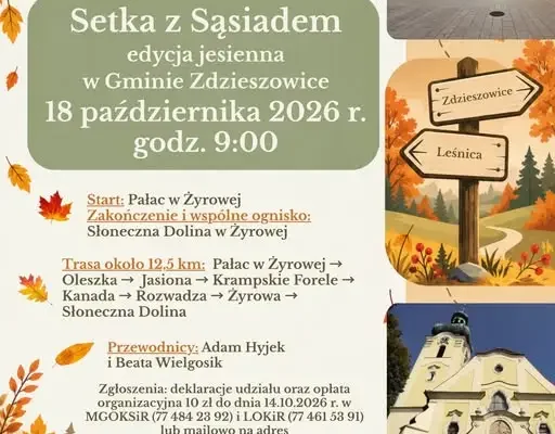 IV Rajd Pieszy „Setka z Sąsiadem” – jesienna wędrówka po Gminie Zdzieszowice