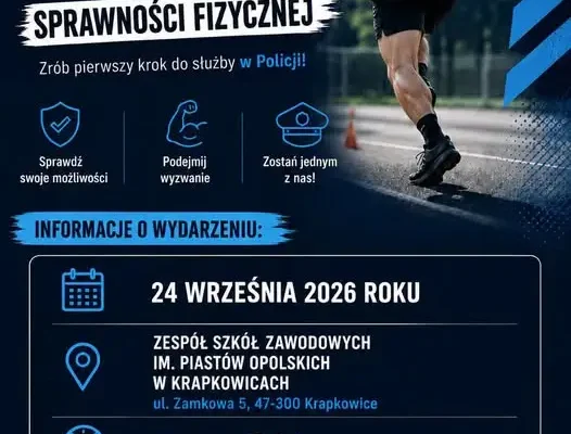 Próbny test sprawnościowy do Policji w Krapkowicach – już 24 września