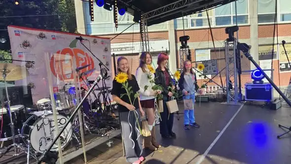Wokalistki z Vocal Flow na 10. Jubileuszowym Dyni-Bania Fest w Krapkowicach