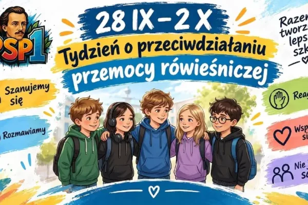 Tydzień przeciwdziałania przemocy rówieśniczej w PSP 1 Krapkowice