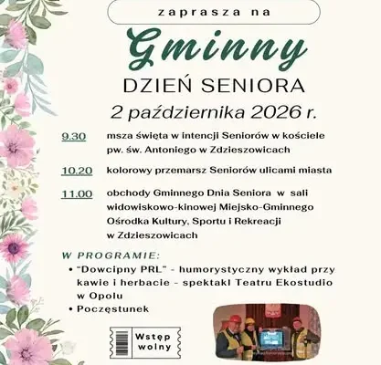 Gminny Dzień Seniora w Zdzieszowicach – 2 października 2026