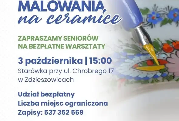 Bezpłatne warsztaty malowania ceramiki dla seniorów w Zdzieszowicach