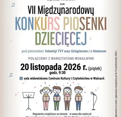 Walce: trwają zgłoszenia do VII Międzynarodowego Konkursu Piosenki Dziecięcej