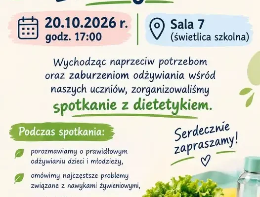 Spotkanie z dietetykiem dla rodziców w PSP Walce – 20 października 2026