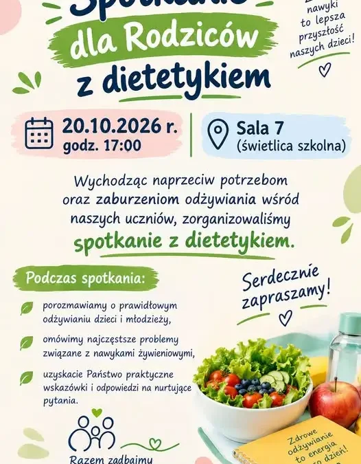 Spotkanie z dietetykiem dla rodziców w PSP Walce – 20 października 2026