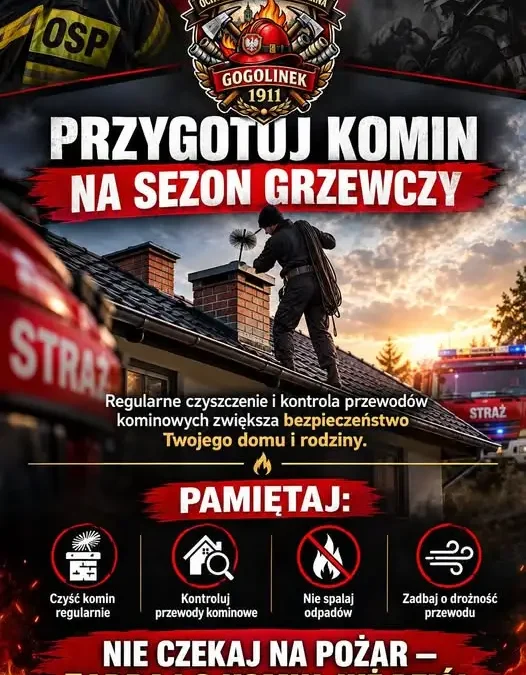 Sezon grzewczy 2026/2027: zadbaj o komin, piec i czujki, zanim będzie za późno