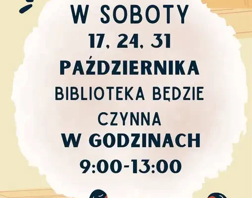 Biblioteka w Walcach otwarta w soboty – sprawdź harmonogram na październik