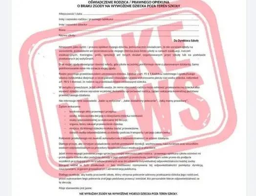 Fałszywe oświadczenia w szkołach. Straż pożarna ostrzega przed dezinformacją
