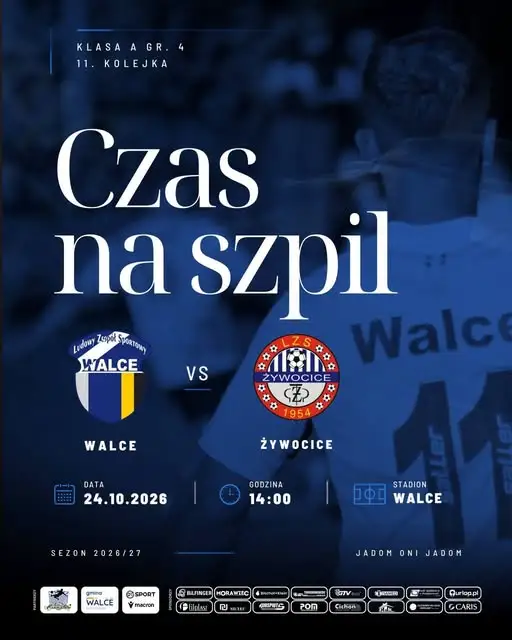 LZS Walce zagra z LZS Żywocice w 11. kolejce klasy A